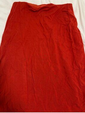 SKIMS red midi pencil skirt